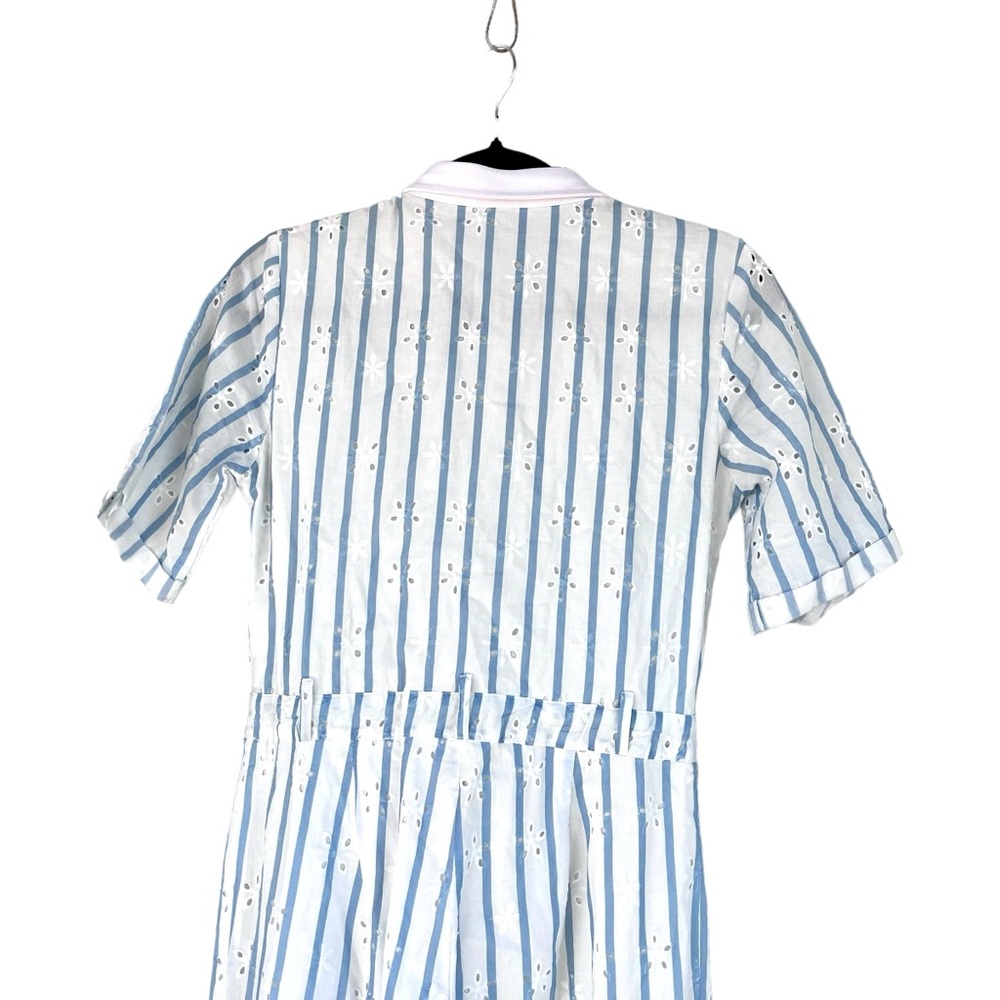 For Love & Lemons Hermosa Eyelet Jumpsuit Blue stripe Women's Size‎ small - Picture 7 of 12